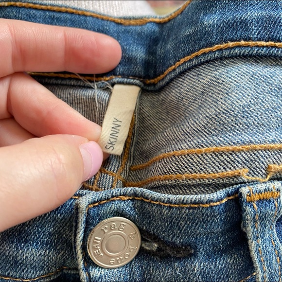 Ripped Rag & Bone Cropped Skinny Jeans - Picture 3 of 13